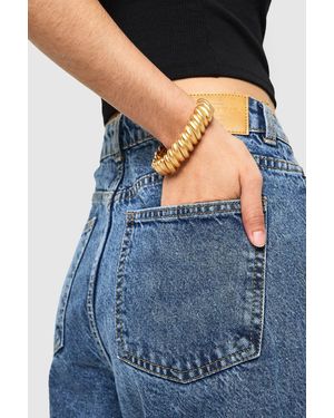 Boohoo Brushed Elasticated Slim Bangle - Blue