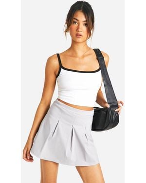 Boohoo Mini Tennis Skort - White