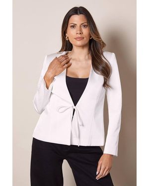 Wallis Tie Detail Jacket - White