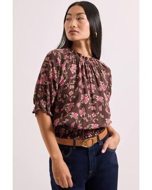 Dorothy Perkins Petite Frill Neck Shirred Cuff Blouse
