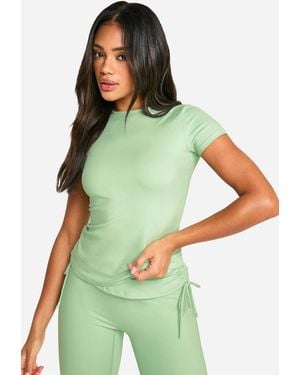 DSGN Studio Ultra Sculpt Short Sleeve Top - Green