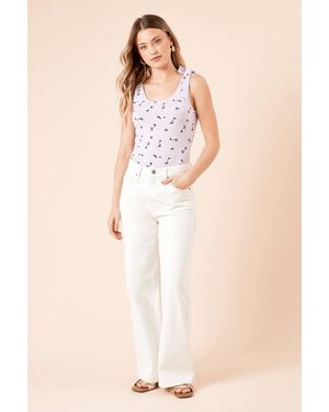 Dorothy Perkins Tie Shoulder Top - Natural