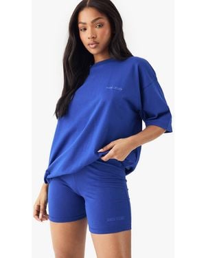 DSGN Studio Dsgn Studio Oversized T-Shirt And Cycling Short Set - Blue