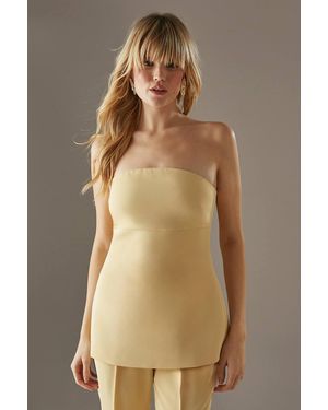 Warehouse Tailored Longline Bandeau Top - Natural