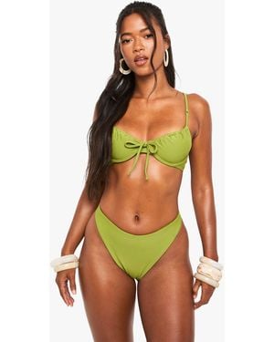 Boohoo Swimwear Essentials Thong - Green