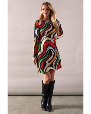 Wallis Tall Swirl Print Jersey Shift Dress - Natural