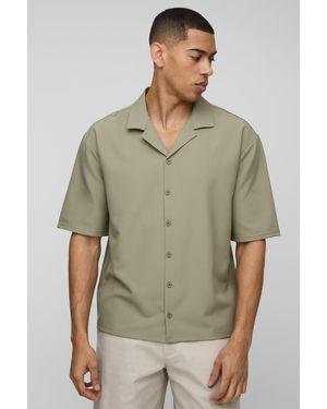 Technic Oversized Al Stretch Revere Shirt - Green