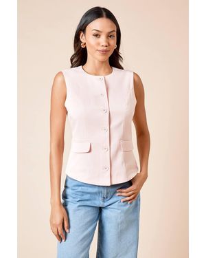 Dorothy Perkins Tailored Button Up Jacket - Blue