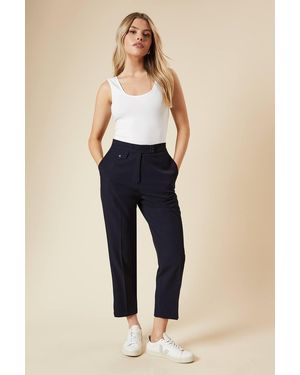 Dorothy Perkins Tab Detail Capri Trouser - Blue
