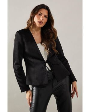 Wallis Tie Detail Jacket - Black
