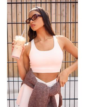 DSGN Studio Ultra Sculpt Open Back Sports Bra - White