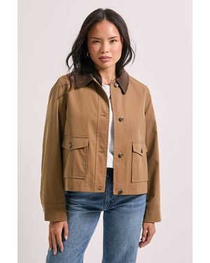 Dorothy Perkins Cord Collar Detail Boxy Jacket - Blue