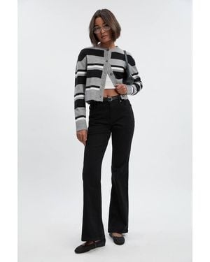 Boohoo Tall Comfort Stretch Low Waist Bootcut Jean - Black