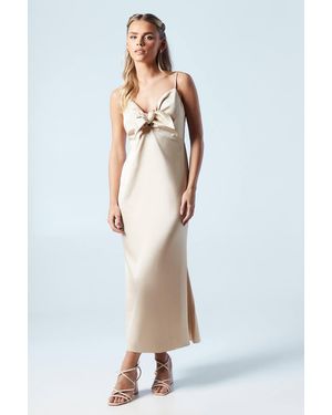 Oasis Petite Strappy Tie Detail Bridesmaid Dress - White