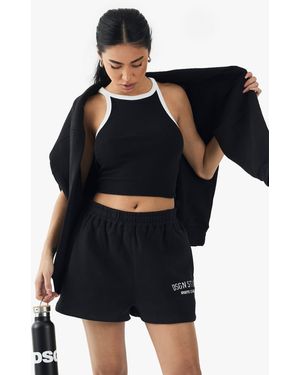 DSGN Studio Sports Club Applique Sweat Short - Black