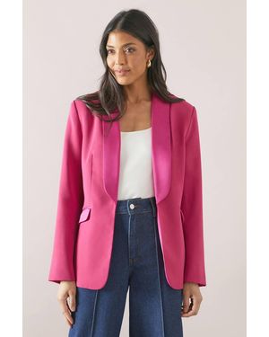 Wallis Occasion Edge To Edge Blazer - Pink