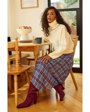 Wallis Flannel Chiffon Asymmetric Skirt - Blue