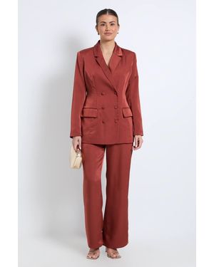 Wallis Relaxed Soft Flare Trouser - Red