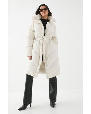MissPap Longline Puffer Coat - Gray