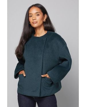 Wallis Short One Button Jacket - Blue