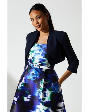 Coast Crop Sleeve Bolero Jacket - Blue