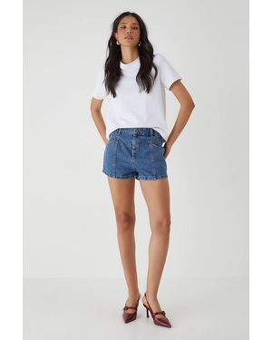 MissPap Distressed Denim Short - Blue