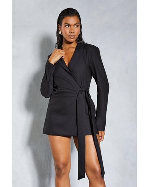 MissPap Premium Tailored Wrap Romper - Gray