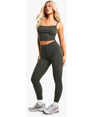 Boohoo Two Tone Legging And Cami Set - Blue