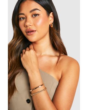 Boohoo Set De Cadena Y Pulsera - Metálico