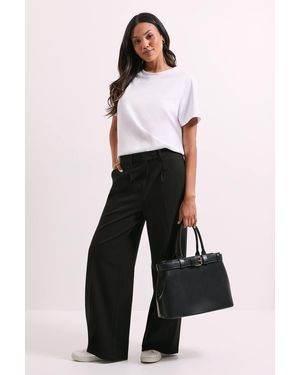Dorothy Perkins Pinstripe Wide Leg Trouser - White