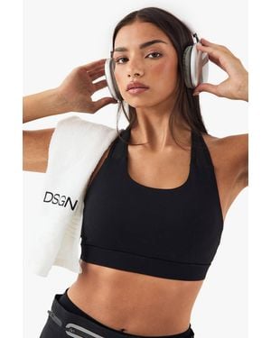 DSGN Studio Mesh Panel Sports Bra - Black