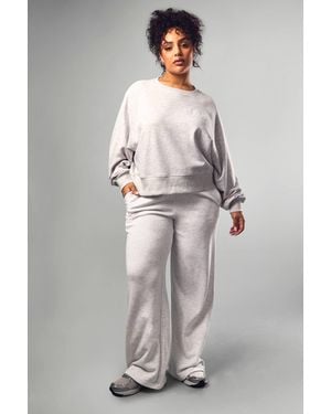 DSGN Studio Plus Script Wide Leg Jogger - Gray