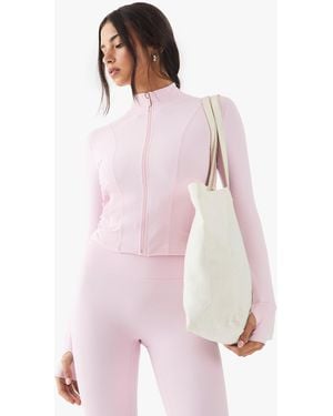 DSGN Studio Supersoft Sculpt Zip-Through Sports Jacket - Pink