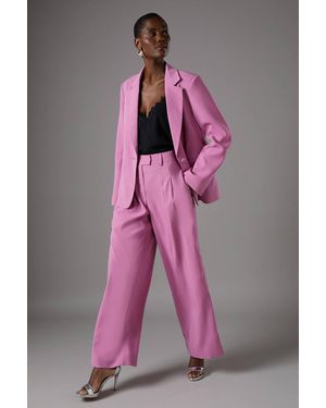 Coast Pleat Front Wide Leg Trouser - Purple