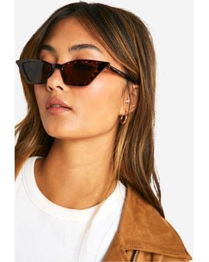 Boohoo Tortoise Shell Cat Eye Sunglasses - Brown