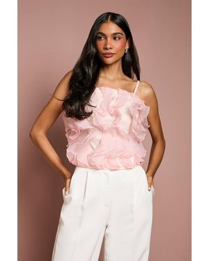 Coast Strapless Frill Cami - Blue