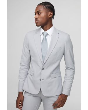 BoohooMAN Super Skinny einreihige Anzugjacke - Grau