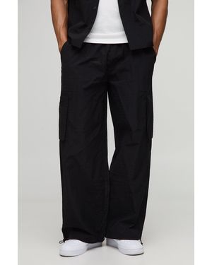 Technic Parachute Al Embossed Trouser - Black