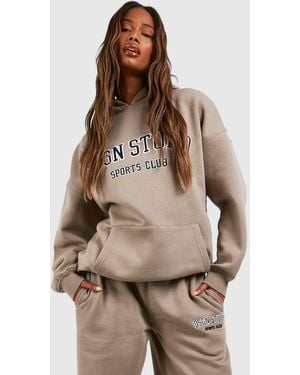 DSGN Studio Dsgn Studio Applique Oversized Hoodie - Brown