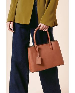 Dorothy Perkins Riley Faux Leather Tote Bag With Multi Internal Pocket - Blue
