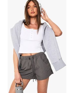 Boohoo Nylon Cargo Short - Gray