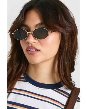 Boohoo Retro Round Sunglasses - Gray