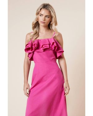 chinese dress ladies Dorothy Perkins Womens/Ladies Floral Button Through Petite Midi Dress   Universal Textiles