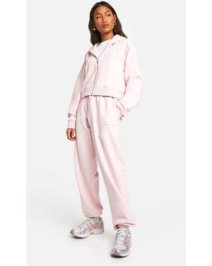 DSGN Studio Dsgn Studio Embroidered Cuffed Oversized Jogger - Pink