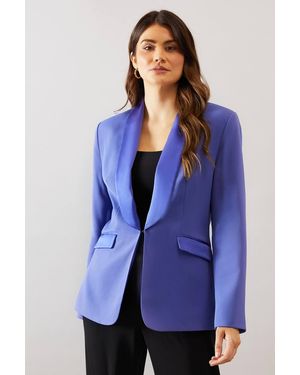 Wallis Occasion Edge To Edge Blazer - Blue
