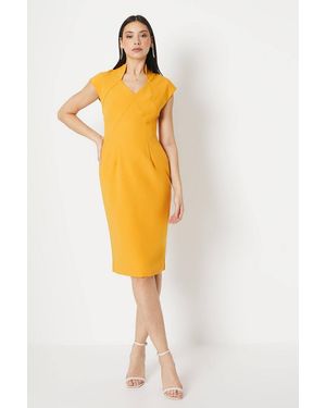 Coast Crepe Cut Out Back Dress - Orange