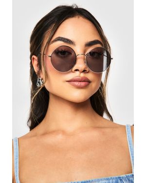 Boohoo Gafas De Sol Redondas Con Montura De Metal - Neutro