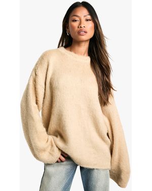 Boohoo Jersey Súper Suave Con Cuello Redondo - Neutro