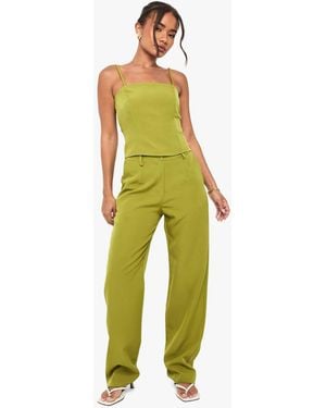 Boohoo Woven Structured Co-Ord - Green