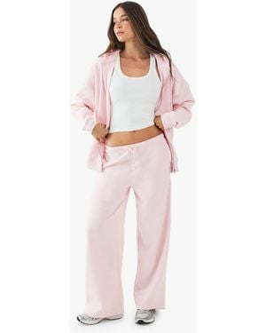 Boohoo Dsgn Studio Embroidered Straight Leg Jogger - Pink